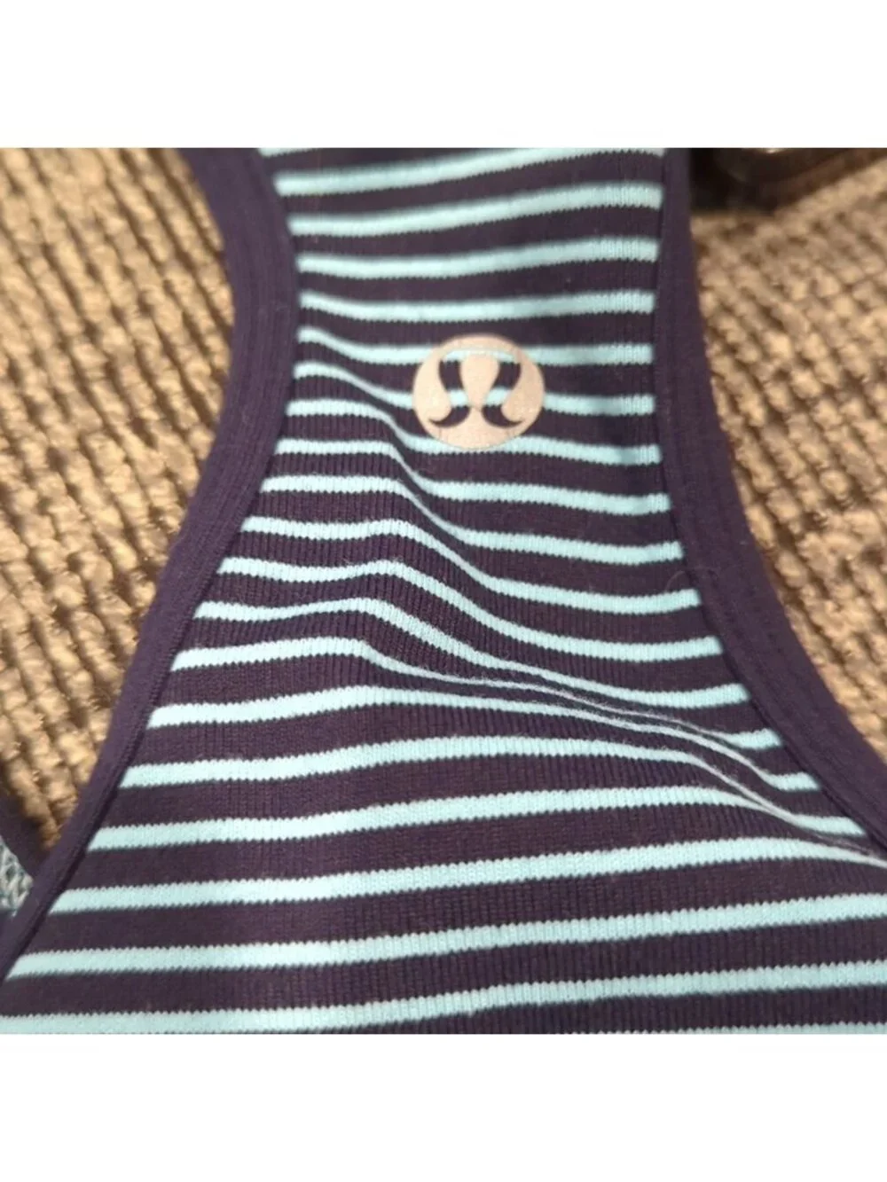 Lululemon Cool Racerback Hyper Stripe Blue Moon / Inkwell